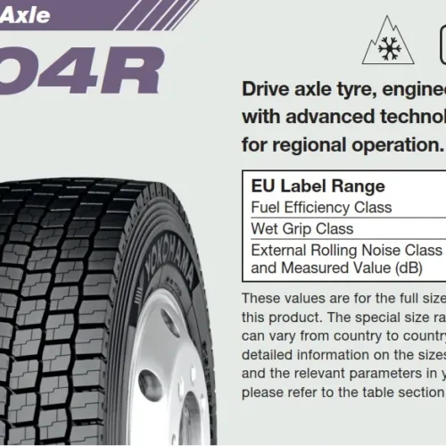 295/80 R22.5 YOKOHAMA 704R 152/148M (E,C,72)
